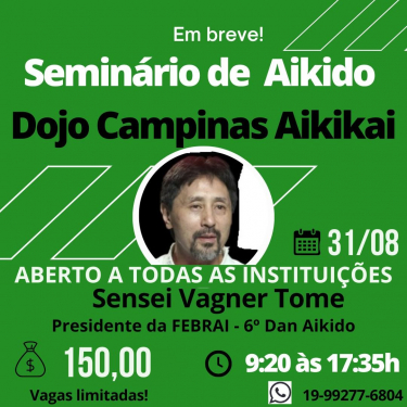 Seminário com Sensei Vagner Tome em Campinas